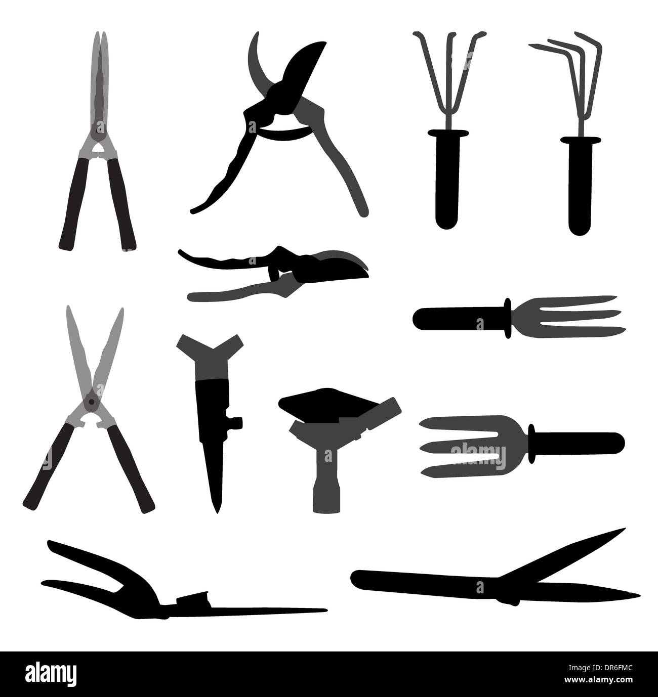 Outils de jardin. Vector Illustration. Banque D'Images