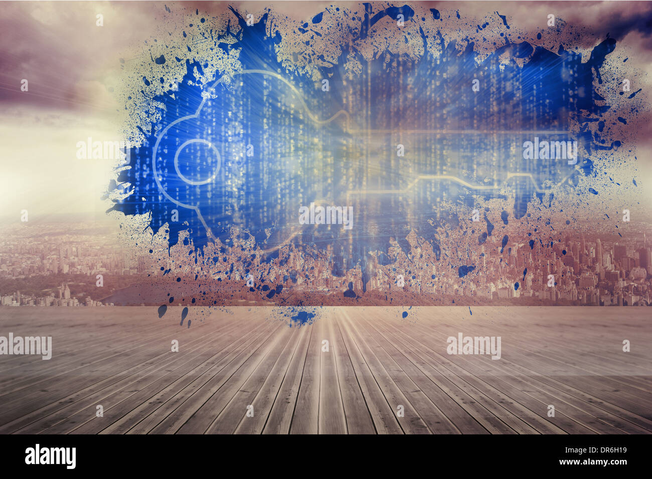 Touche numérique montrant Splash Banque D'Images