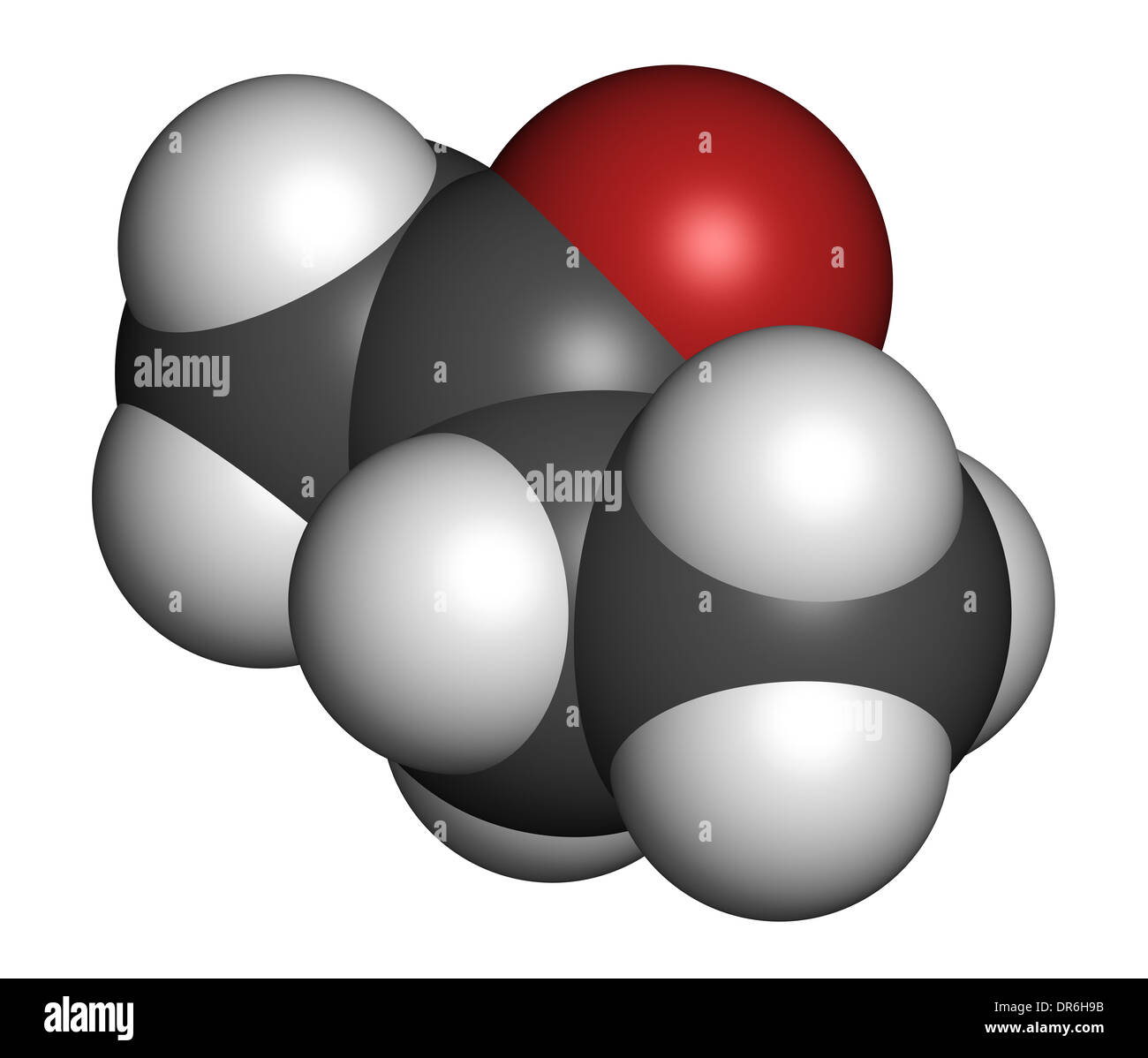 Butanone (méthyléthylcétone (MEK), solvant industriel, la structure chimique. Banque D'Images