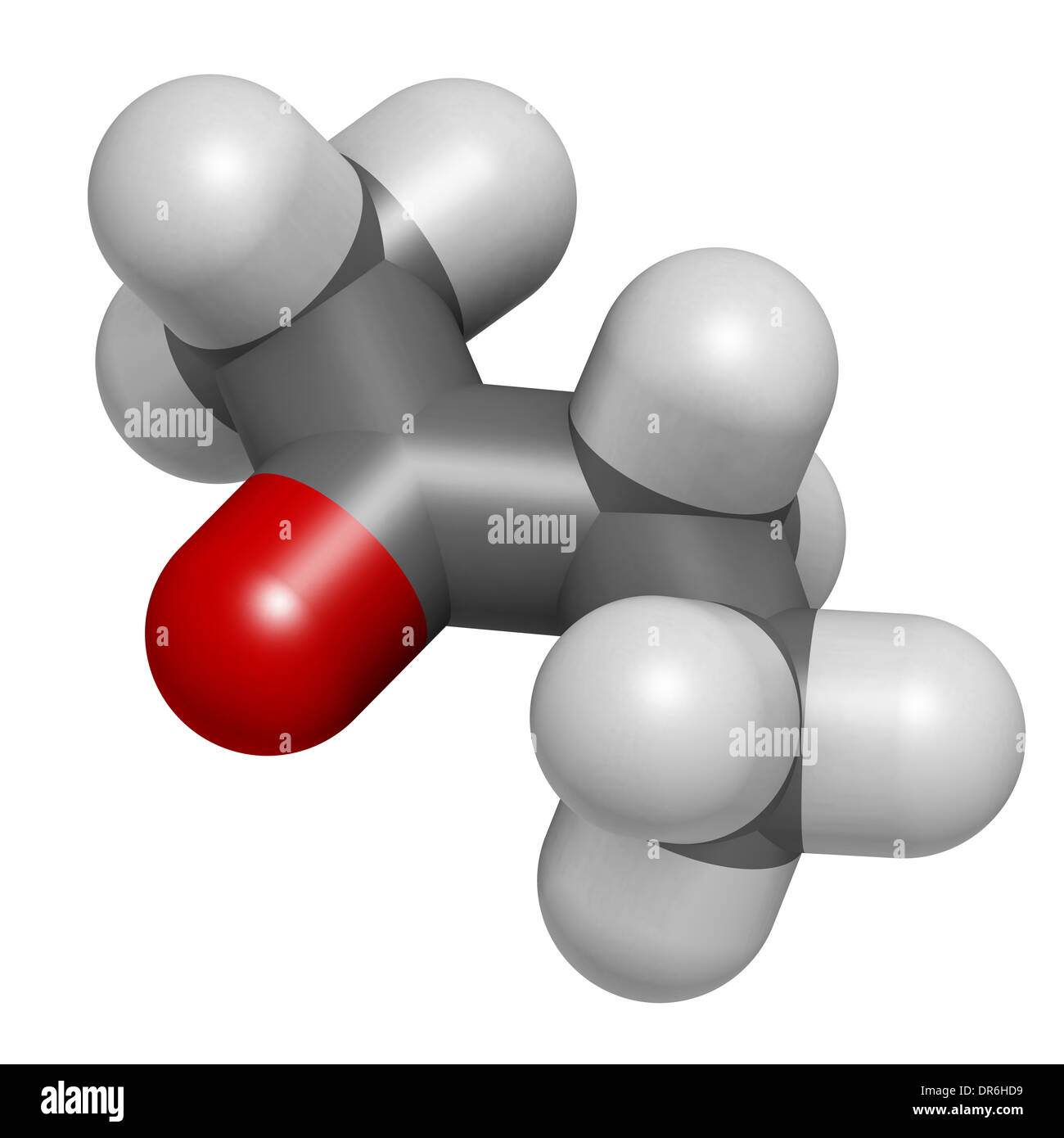 Butanone (méthyléthylcétone (MEK), solvant industriel, la structure chimique. Banque D'Images