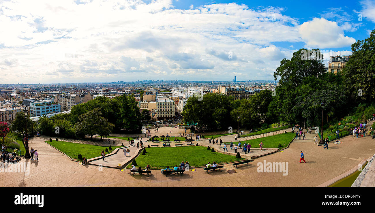 Vue de Montmartre à Paris, France Banque D'Images