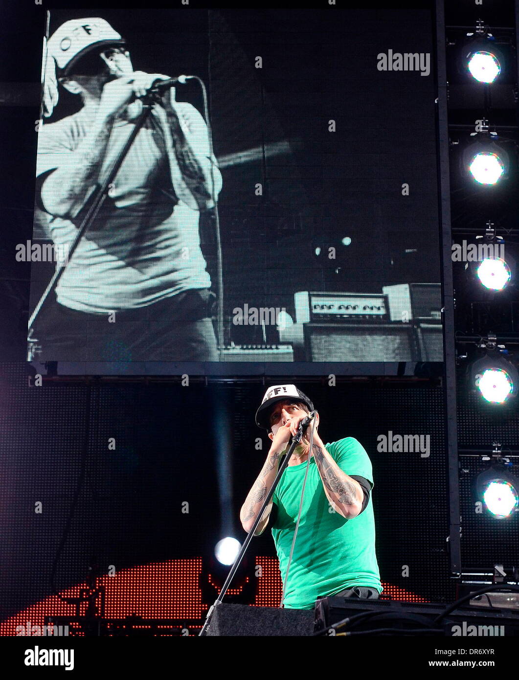 Anthony Kiedis des Red Hot Chili Peppers effectuer au Croke Park de Dublin, Irlande - 26.06.12 Banque D'Images