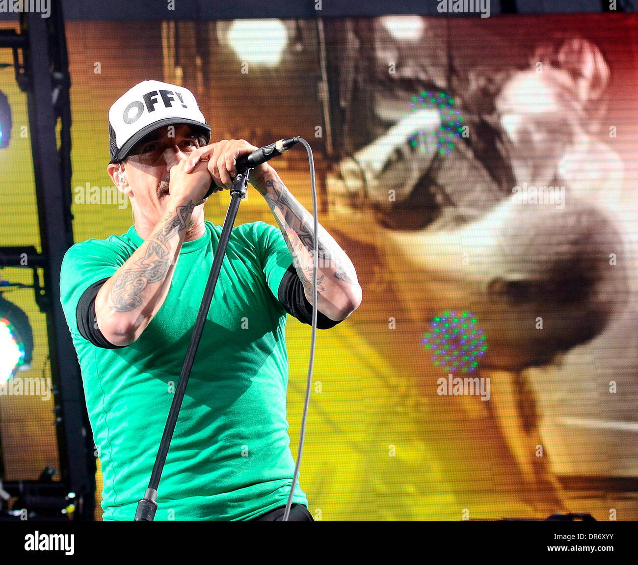 Anthony Kiedis des Red Hot Chili Peppers effectuer au Croke Park de Dublin, Irlande - 26.06.12 Banque D'Images