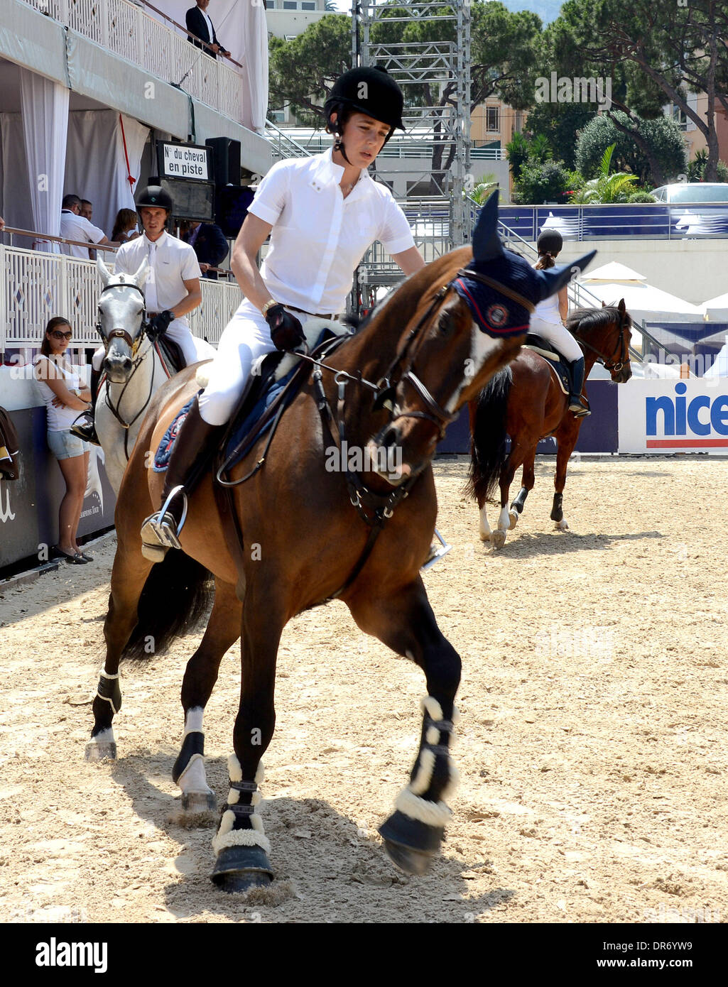 Charlotte Casiraghi : Global Champions Tour show jumping international de Monte Carlo, Monaco - 28.06.12 Banque D'Images