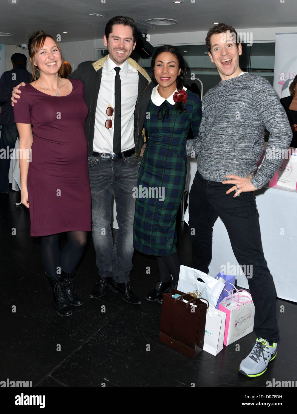 London, UK : Kerry Howard,Martin Delaney,Kathryn Drysdale et Kerry Mari assiste à l'MediaSKIN Gifting Lounge de NTA,grand standing 1 Leicester Square à Londres, le 20 janvier 2014 Credit : Voir Li/Alamy Live News Banque D'Images