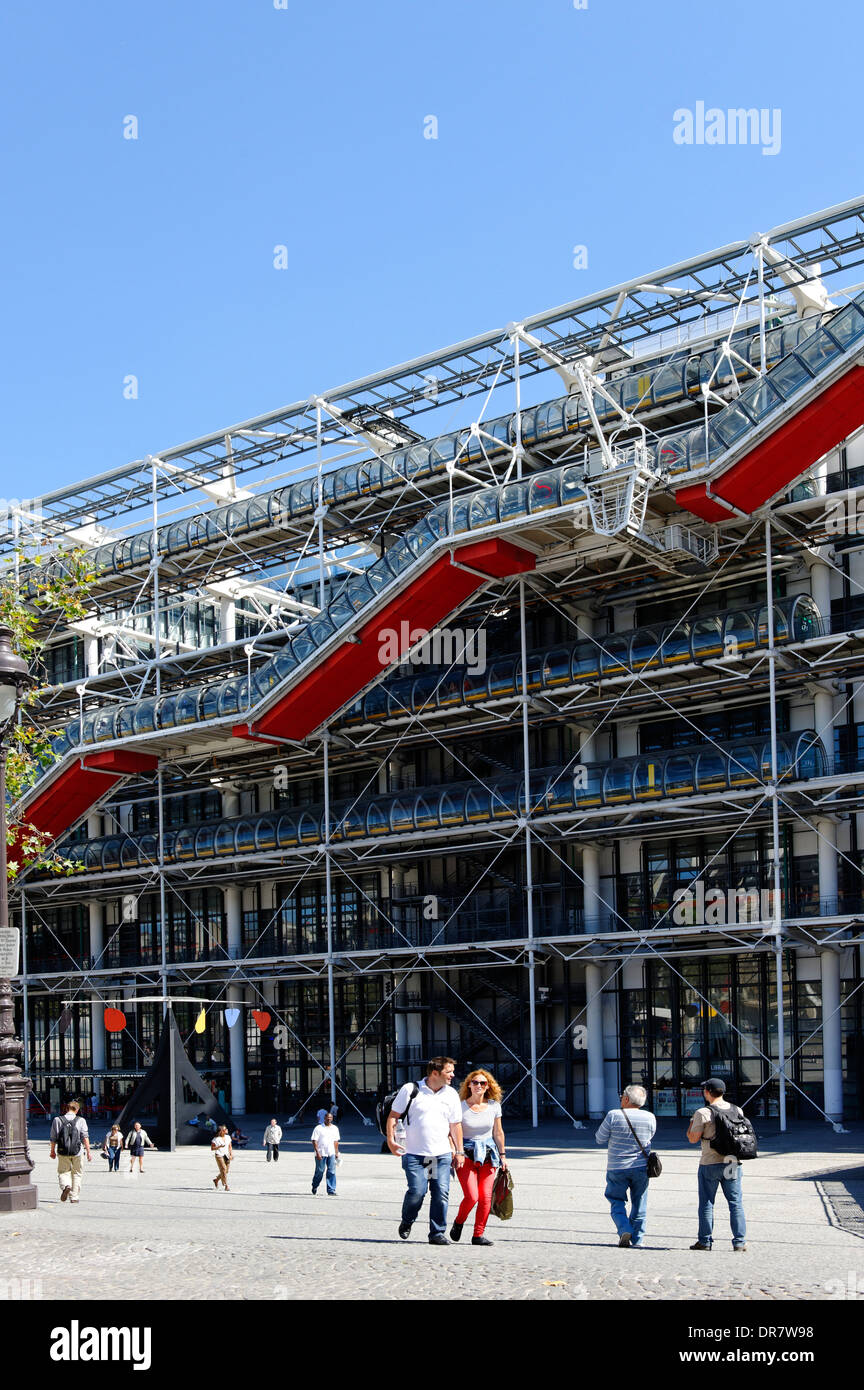 Centre Pompidou, Centre national d'art et de culture Georges Pompidou, 4ème arrondissement de Paris, Le Marais, Paris, France Banque D'Images