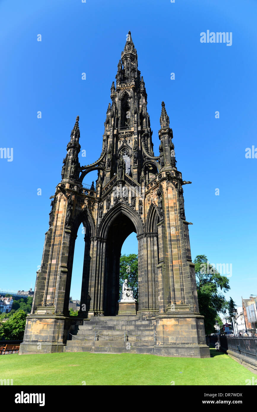 Monument à Sir Walter Scott, Édimbourg, Écosse, Royaume-Uni Banque D'Images