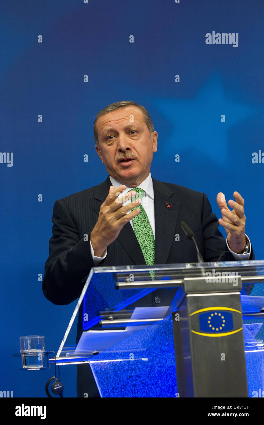 Premier ministre turc en Turquie, Recep Tayyip Erdoğan Banque D'Images