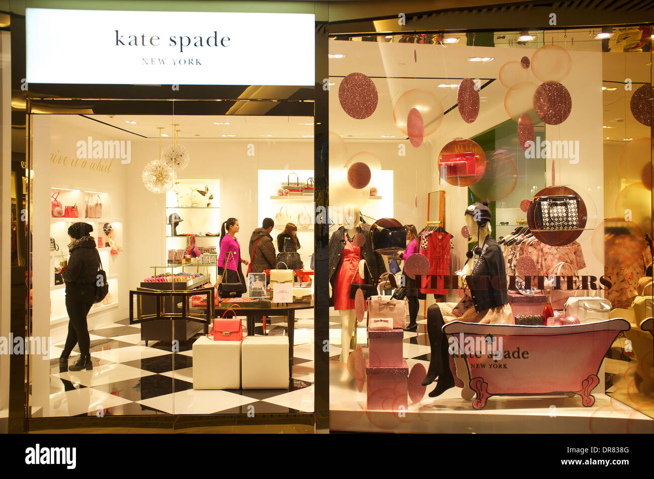 Ouverture d'un nouveau magasin de Kate Spade dans Sanlitun, Beijing, Chine. 11-Jan-2014 Banque D'Images
