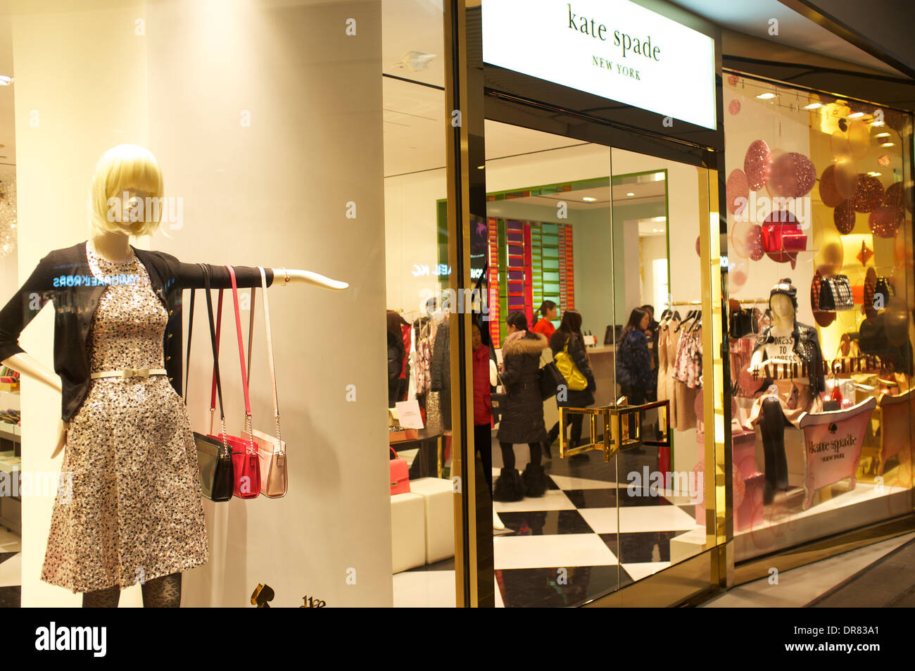 Ouverture d'un nouveau magasin de Kate Spade dans Sanlitun, Beijing, Chine. 11-Jan-2014 Banque D'Images