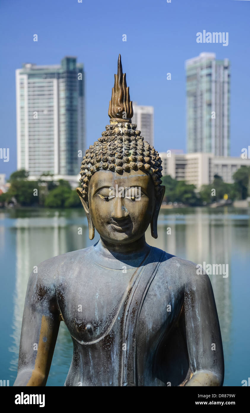 Seema Malakaya, Temple Gangaramaya Banque D'Images