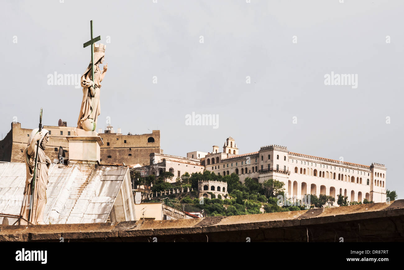Vue sur château Saint-elme à Naples, Italie Banque D'Images