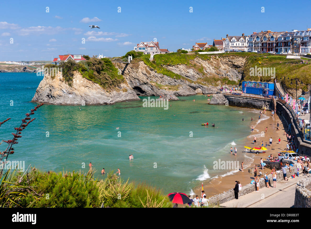 Plage de Towan, Newquay, Cornwall, Angleterre, Royaume-Uni, Europe. Banque D'Images