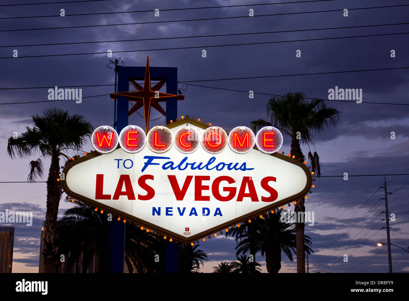 Signalisation lumineuse de Las Vegas Banque D'Images
