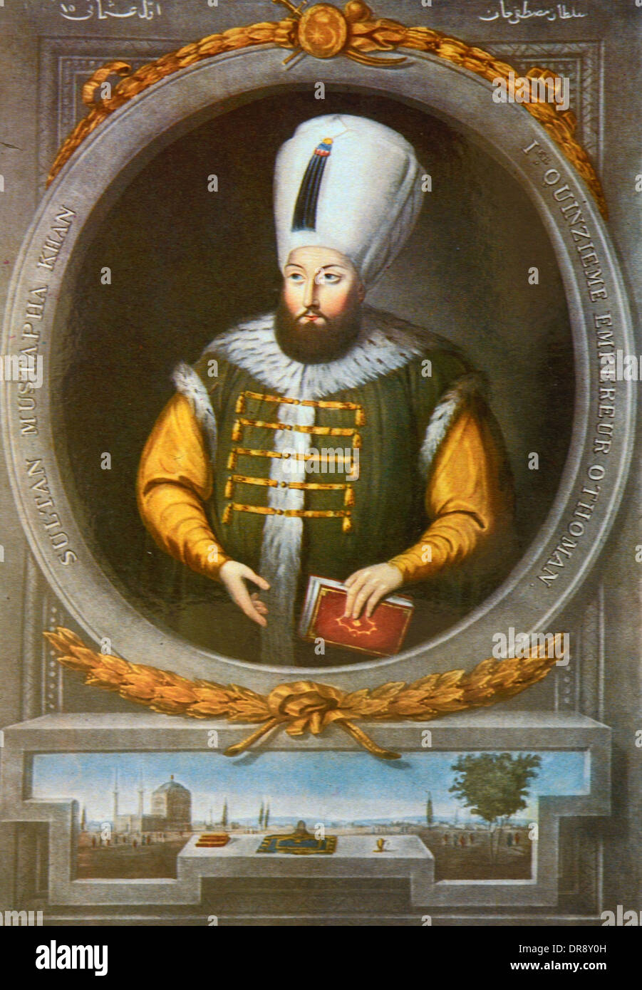 Sultan ottoman turc Mustafa I (1591-1639) Portrait Peinture avec Turban jugé Turquie Banque D'Images