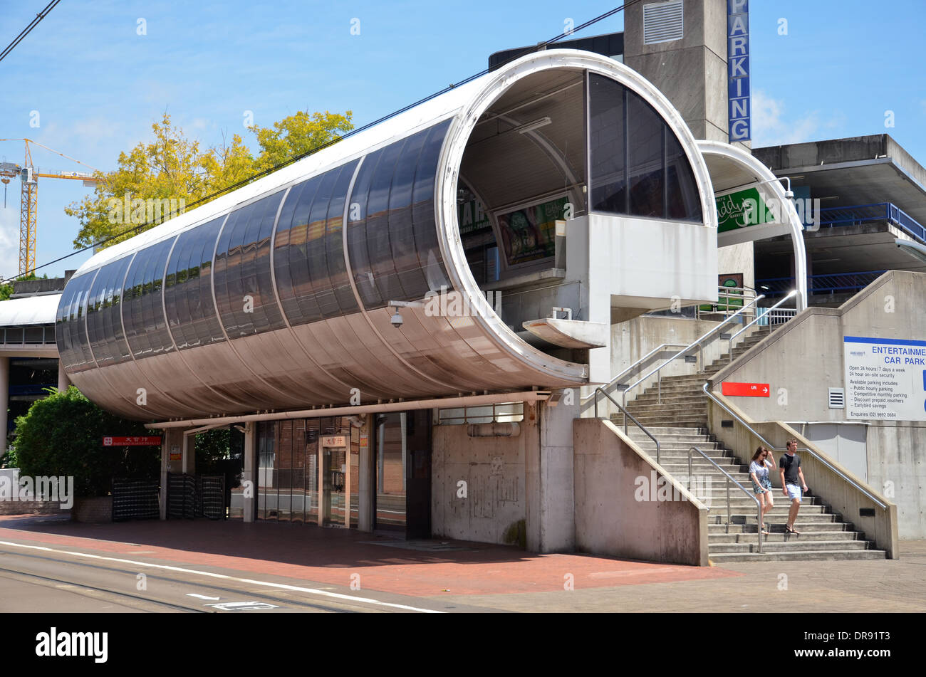 Reliques de la Sydney Monorail à Paddy's Market gare Banque D'Images