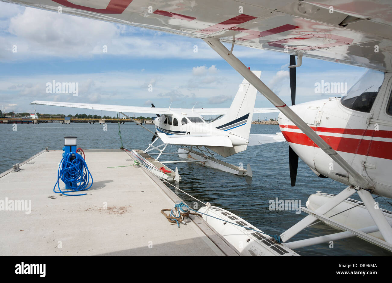Parking près de l'eau en hydravion quay Banque D'Images