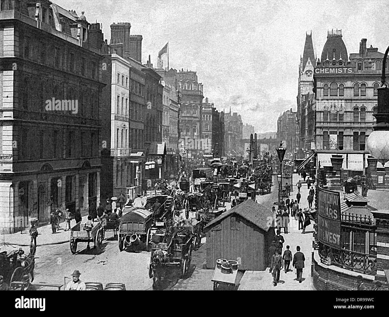 New Bridge Street, Londres 1896 Banque D'Images