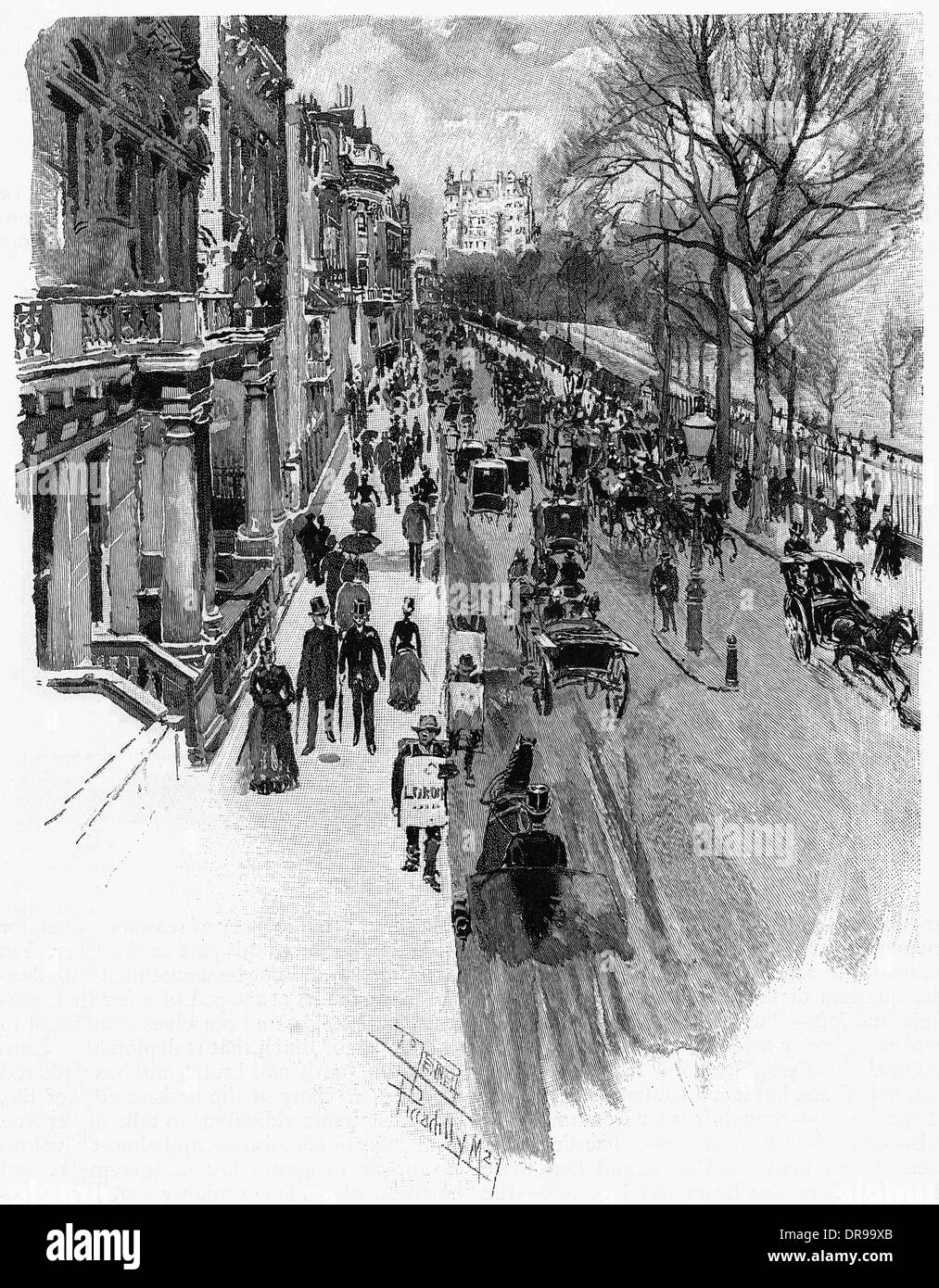 PICCADILLY, 1888 Banque D'Images