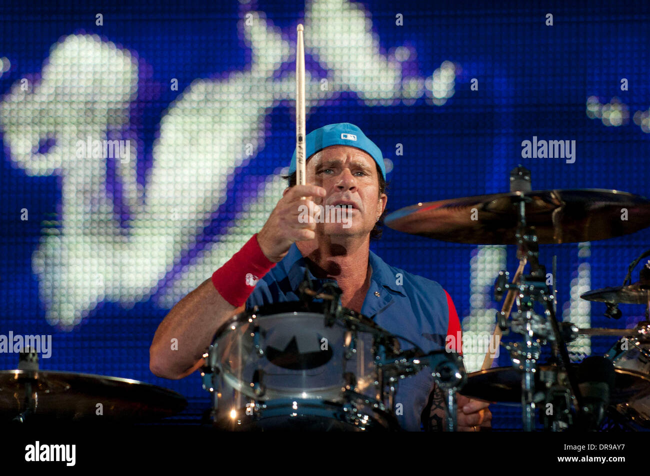Chad Smith des Red Hot Chili Peppers en live à Knebworth Knebworth, Hertfordshire - 23.06.12 Banque D'Images