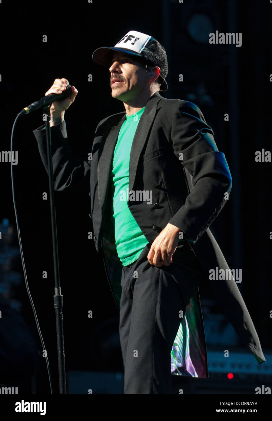 Anthony Kiedis des Red Hot Chili Peppers en live à Knebworth Knebworth, Hertfordshire - 23.06.12 Banque D'Images