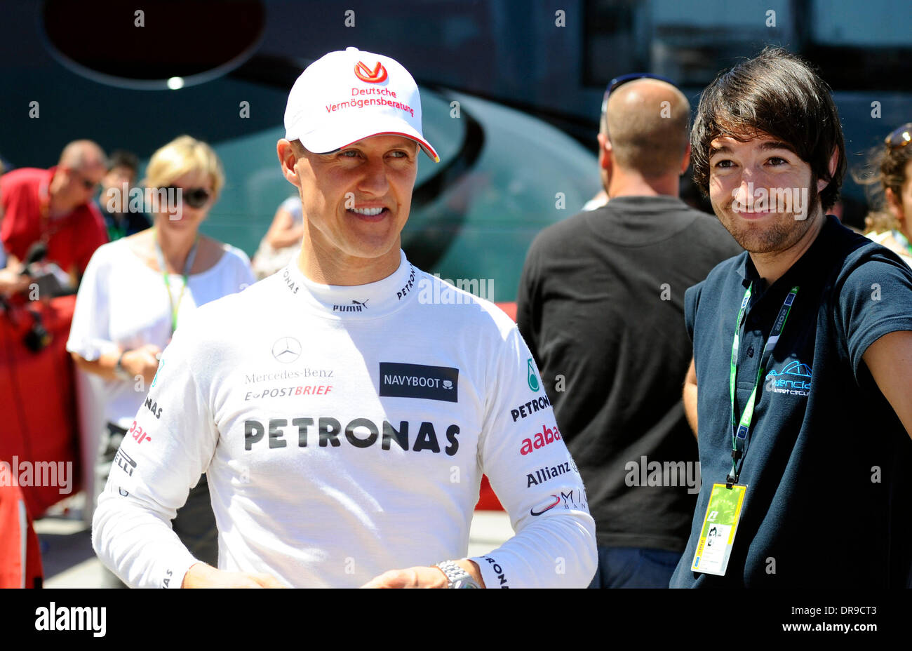 Michael Schumacher 2012 Grand Prix d'Europe - Les courses du circuit de la rue de Valence - Valence, Espagne - 24.06.12 Banque D'Images