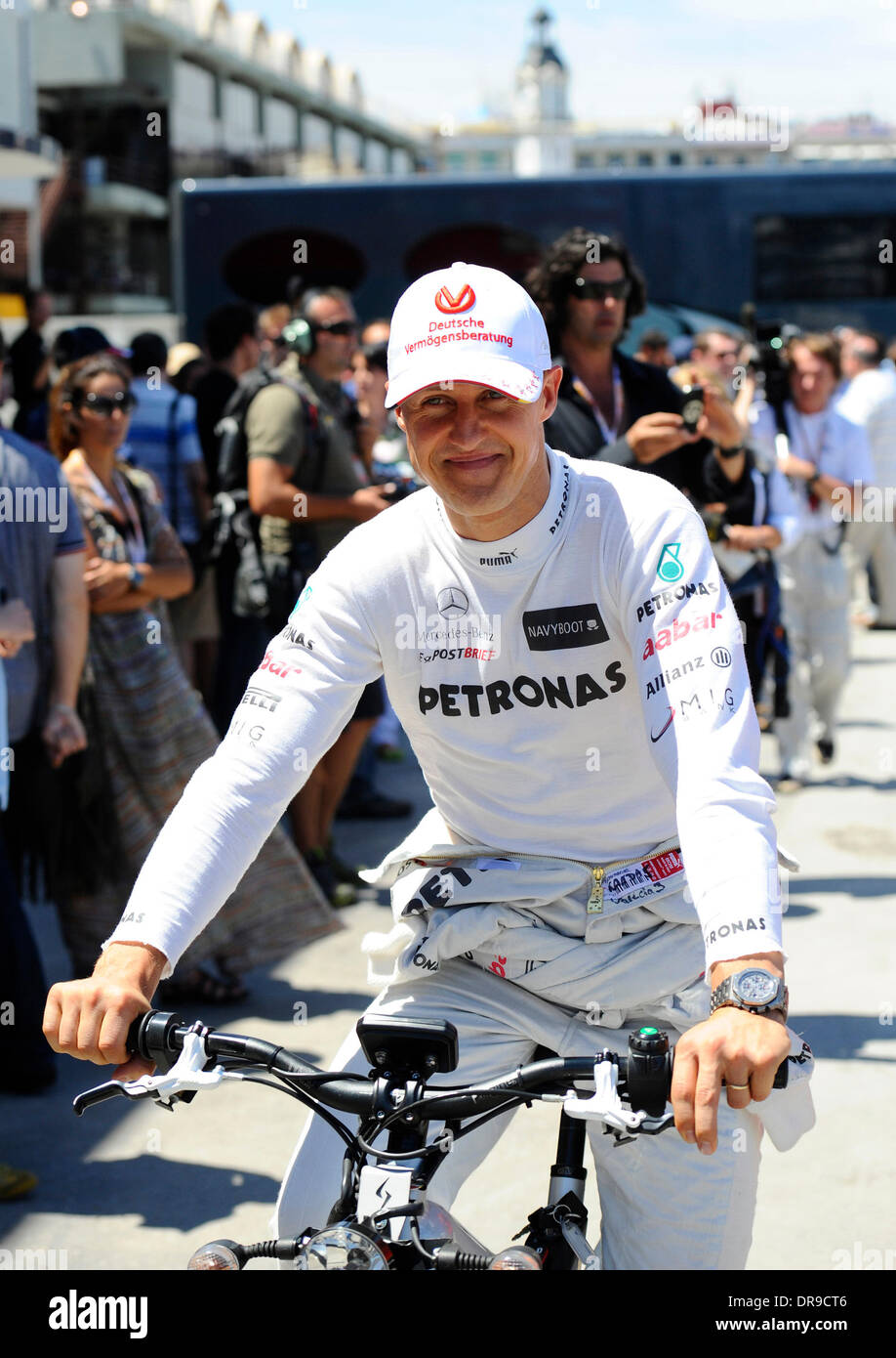 Michael Schumacher 2012 Grand Prix d'Europe - Les courses du circuit de la rue de Valence - Valence, Espagne - 24.06.12 Banque D'Images