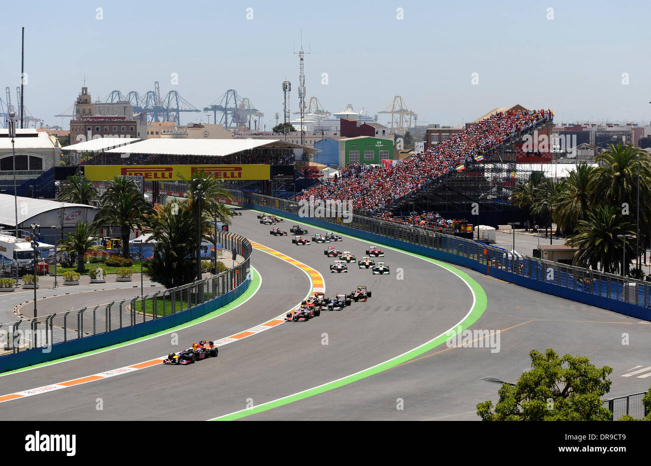 L'action de course du Grand Prix d'Europe 2012 - Jour de la course - Circuit Valence Ville Valence, Espagne - 24.06.12 Banque D'Images