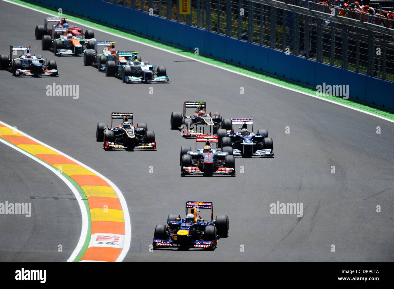 L'action de course du Grand Prix d'Europe 2012 - Jour de la course - Circuit Valence Ville Valence, Espagne - 24.06.12 Banque D'Images
