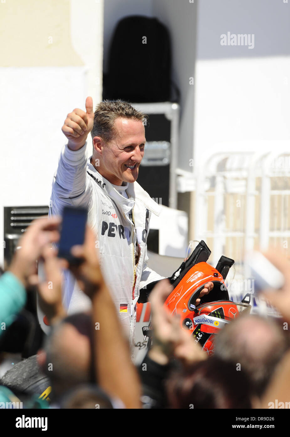 Michael Schumacher 2012 Grand Prix d'Europe - Les courses du circuit de la rue de Valence - Valence, Espagne - 24.06.12 Banque D'Images