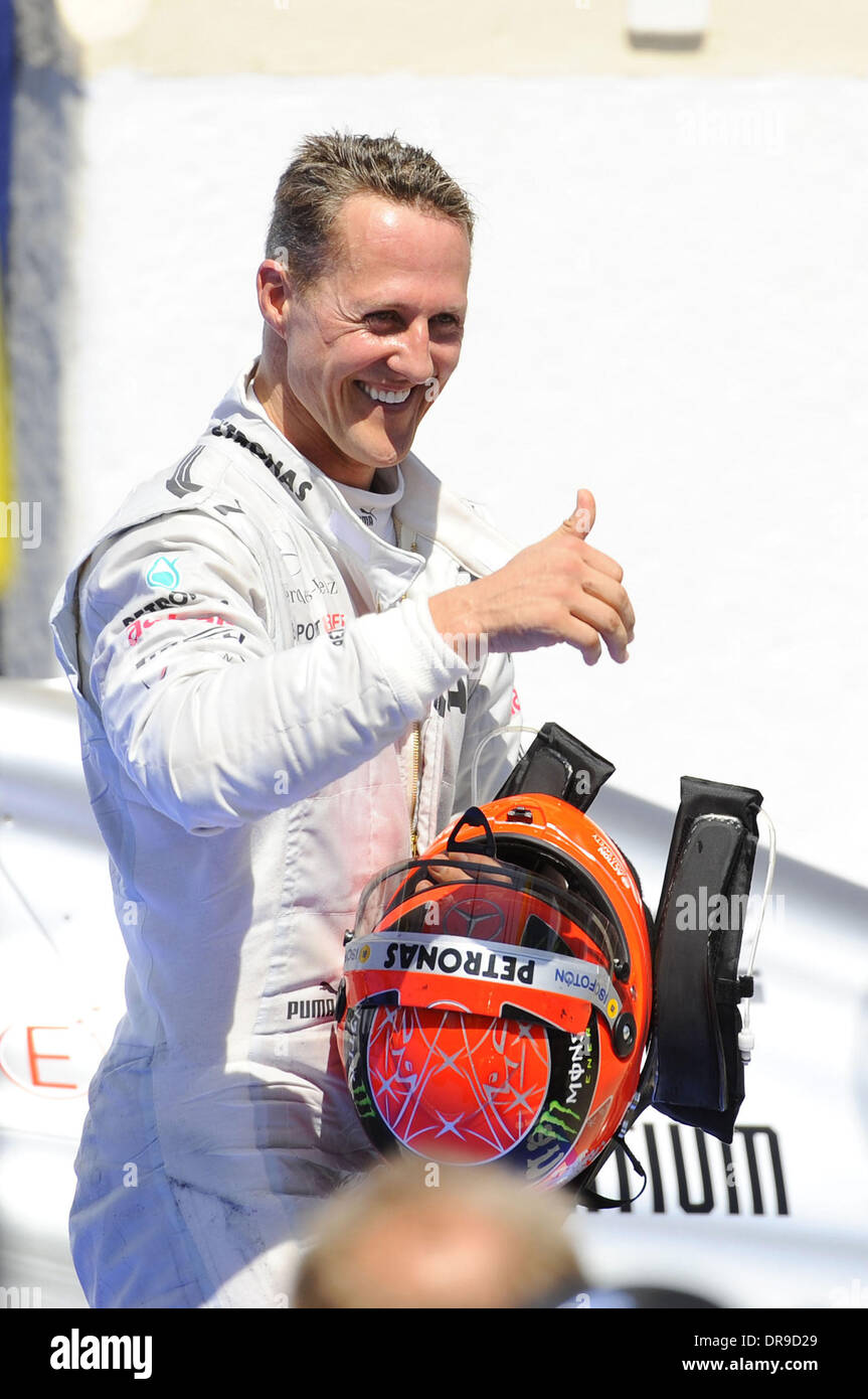 Michael Schumacher 2012 Grand Prix d'Europe - Les courses du circuit de la rue de Valence - Valence, Espagne - 24.06.12 Banque D'Images