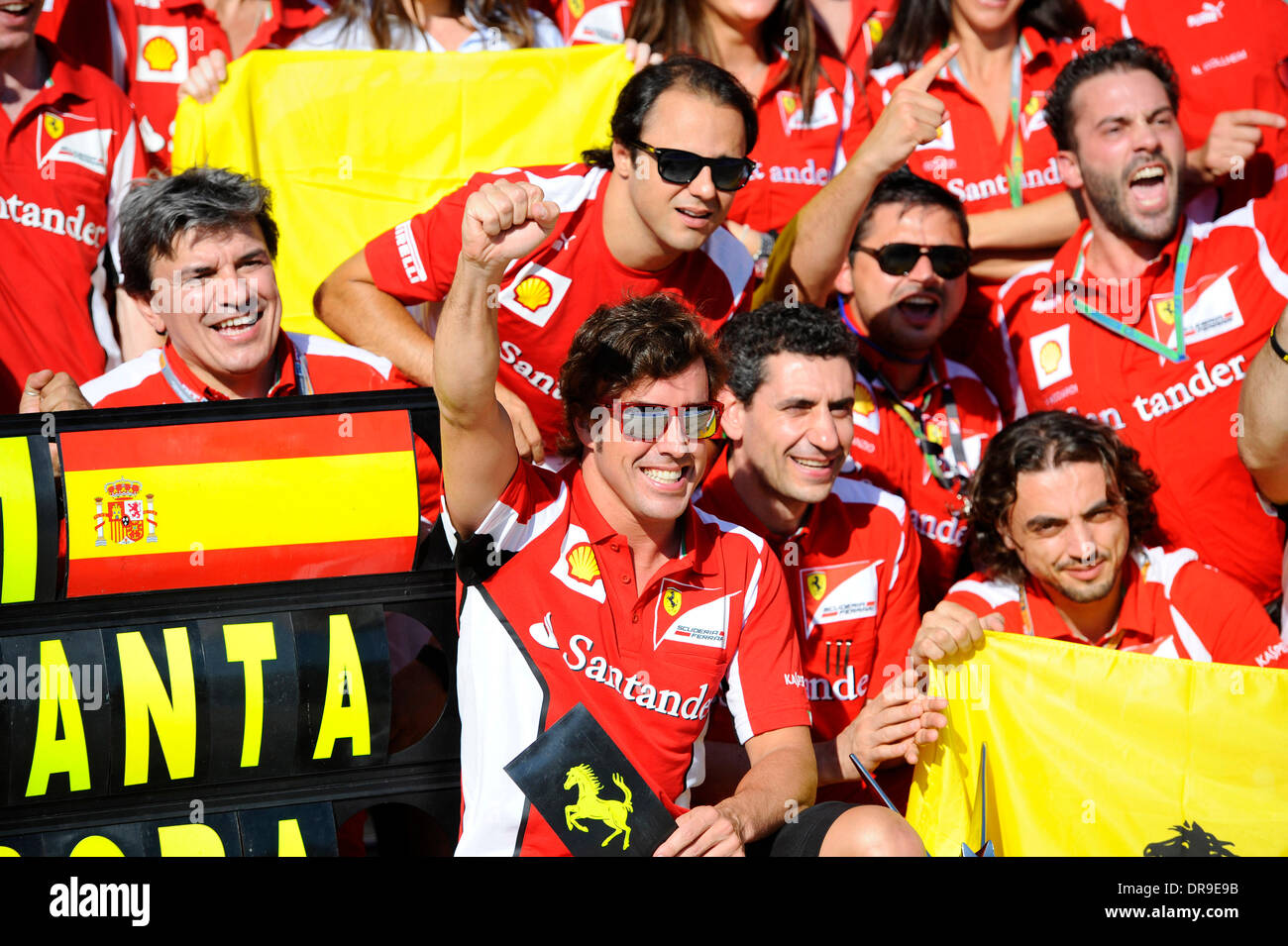 Fernando Alonso, vainqueur du Grand Prix 2012 Grand Prix d'Europe - Les courses du circuit de la rue de Valence - Valence, Espagne - 24.06.12 Banque D'Images
