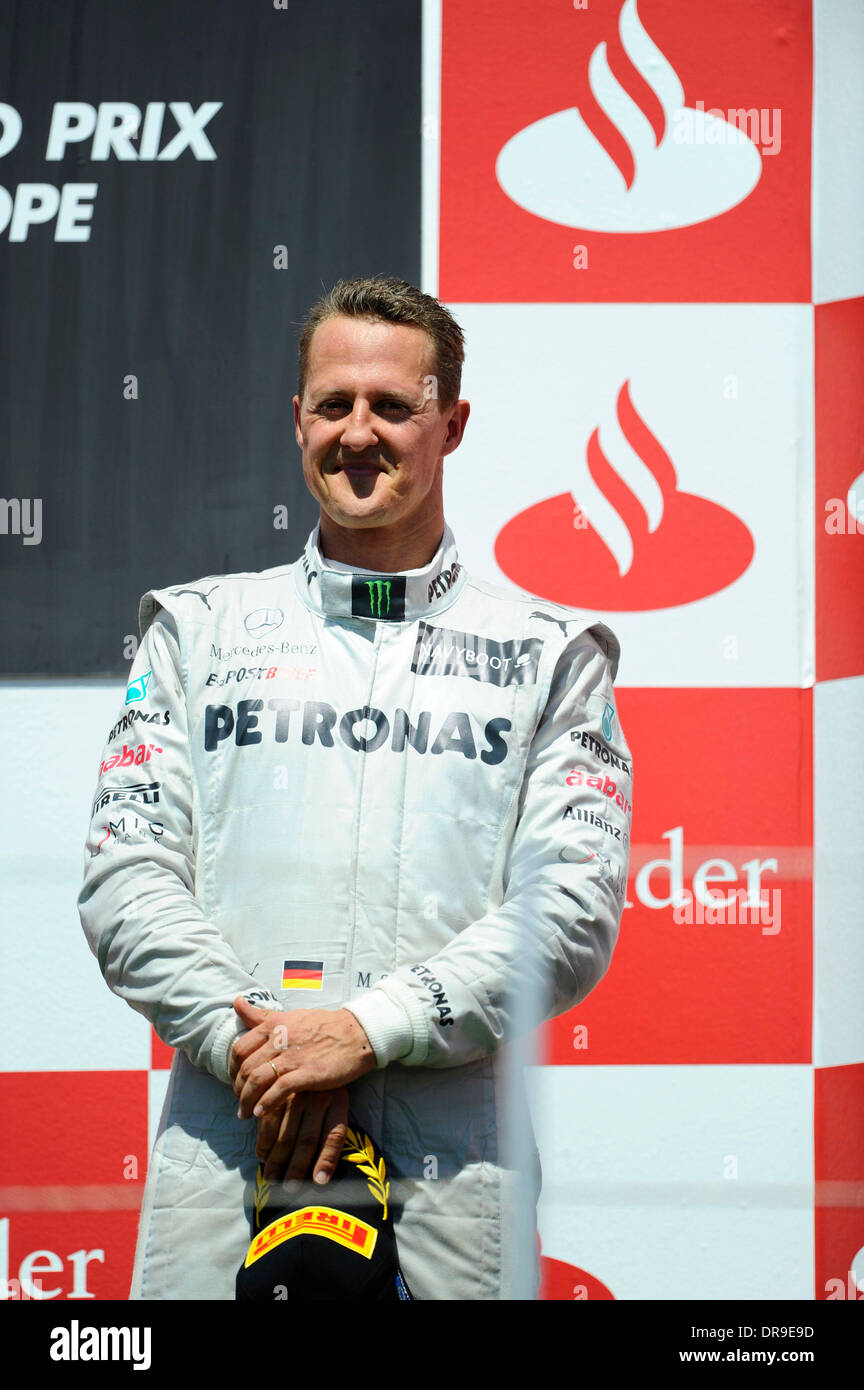 Michael Schumacher 2012 Grand Prix d'Europe - Les courses du circuit de la rue de Valence - Valence, Espagne - 24.06.12 Banque D'Images