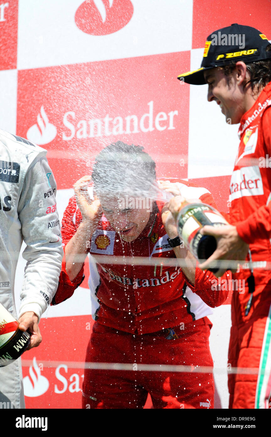 Fernando Alonso, vainqueur du Grand Prix 2012 Grand Prix d'Europe - Les courses du circuit de la rue de Valence - Valence, Espagne - 24.06.12 Banque D'Images