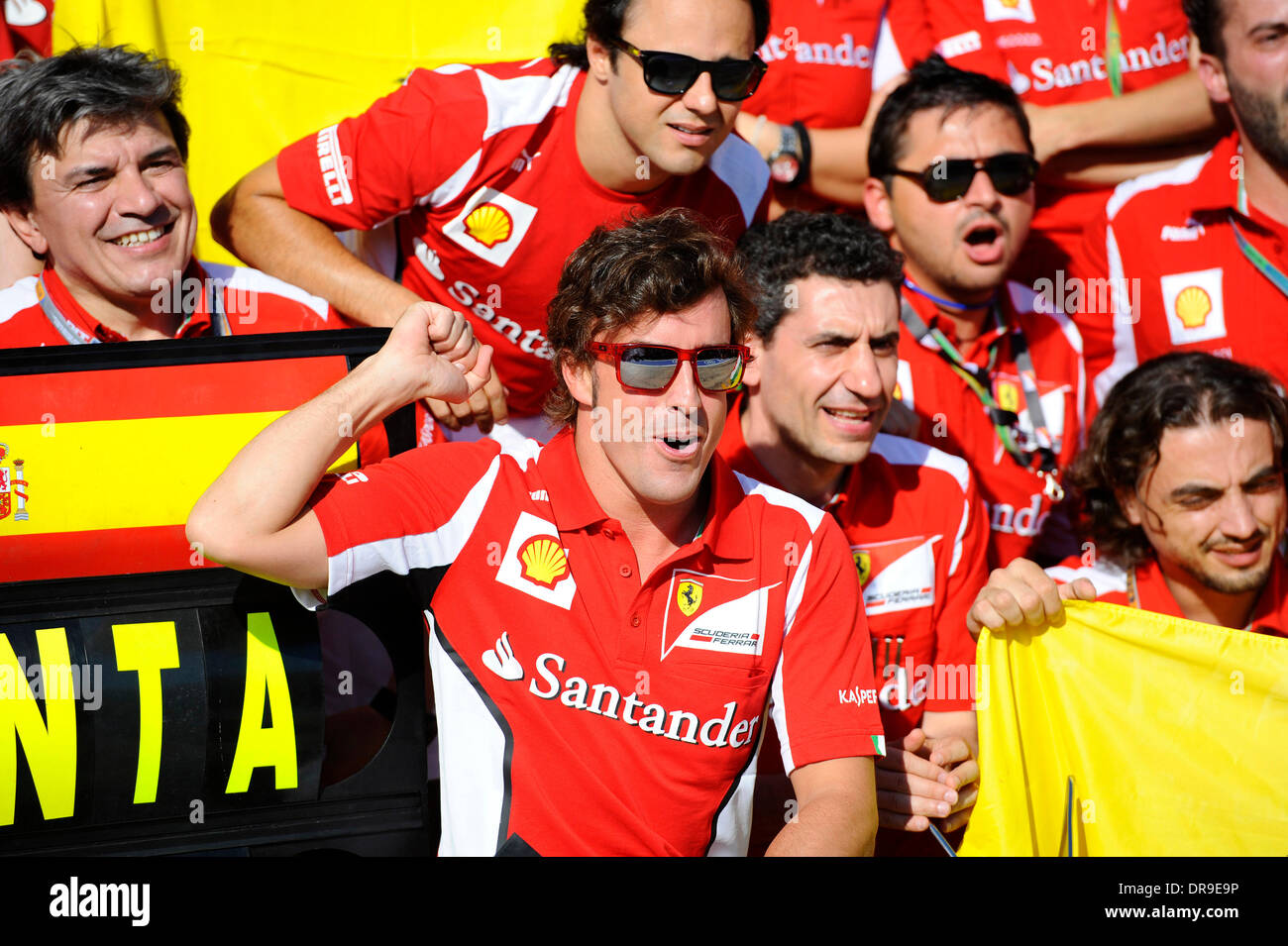 Fernando Alonso, vainqueur du Grand Prix 2012 Grand Prix d'Europe - Les courses du circuit de la rue de Valence - Valence, Espagne - 24.06.12 Banque D'Images