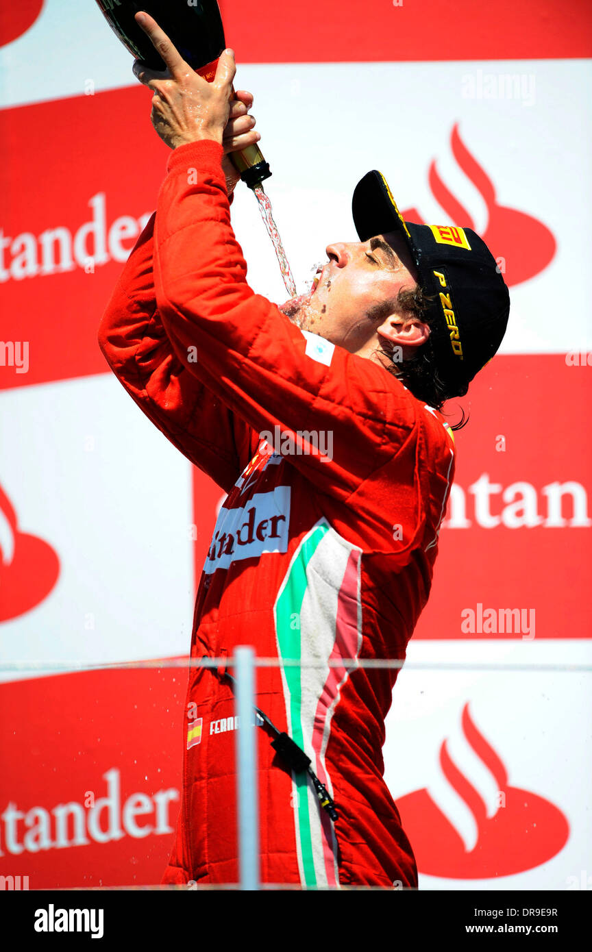 Fernando Alonso, vainqueur du Grand Prix 2012 Grand Prix d'Europe - Les courses du circuit de la rue de Valence - Valence, Espagne - 24.06.12 Banque D'Images