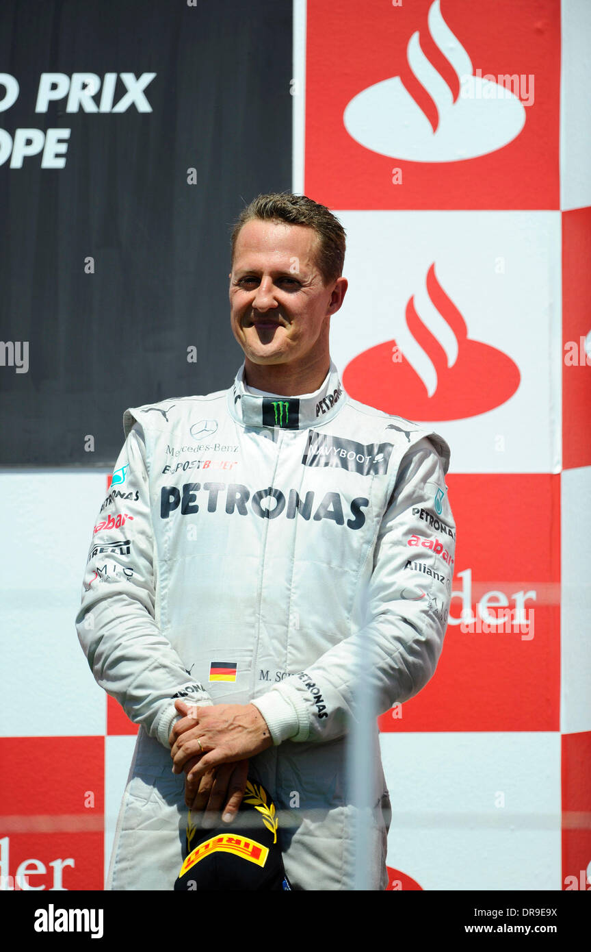 Michael Schumacher 2012 Grand Prix d'Europe - Les courses du circuit de la rue de Valence - Valence, Espagne - 24.06.12 Banque D'Images