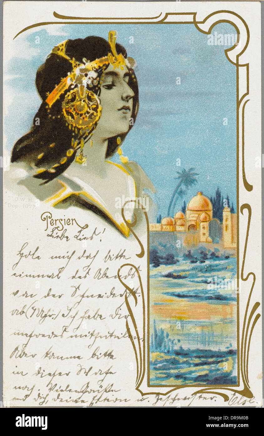 Art Nouveau - Dame persane Banque D'Images