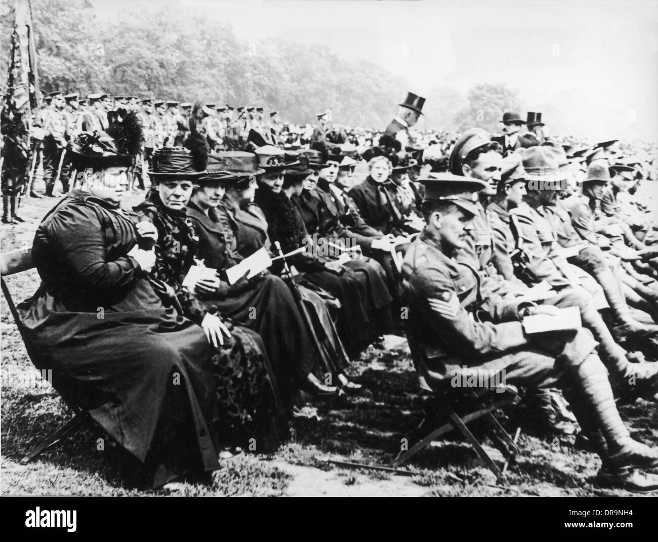 Une cérémonie de remise de médailles de la Première Guerre mondiale Banque D'Images
