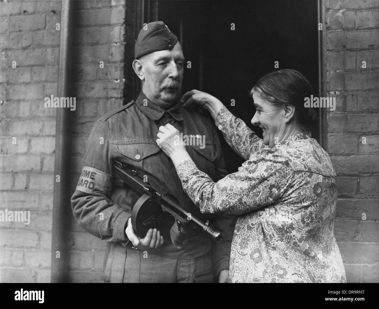 La Seconde Guerre mondiale, garde à domicile Banque D'Images