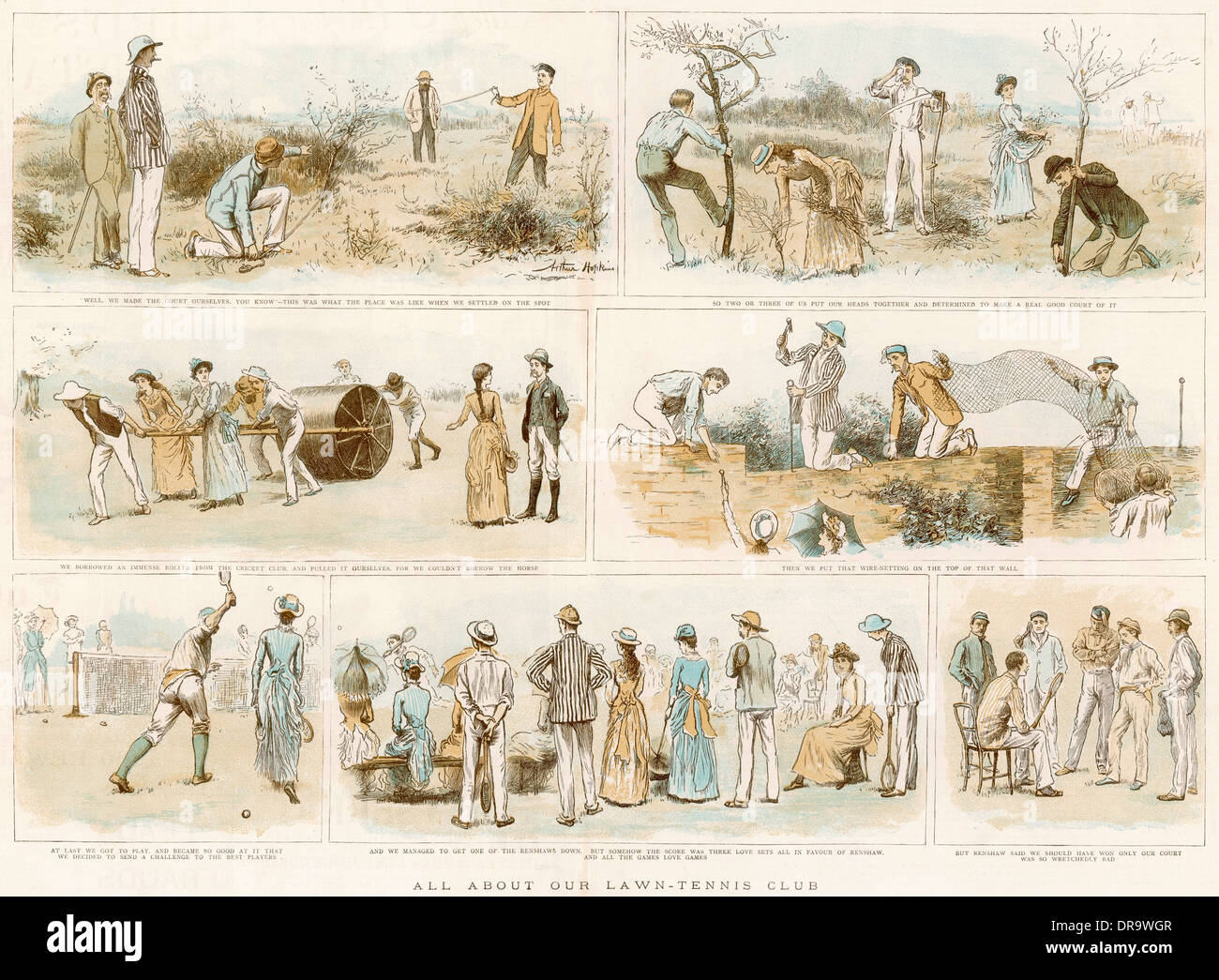 Tout sur notre club de tennis sur gazon 1886 Banque D'Images