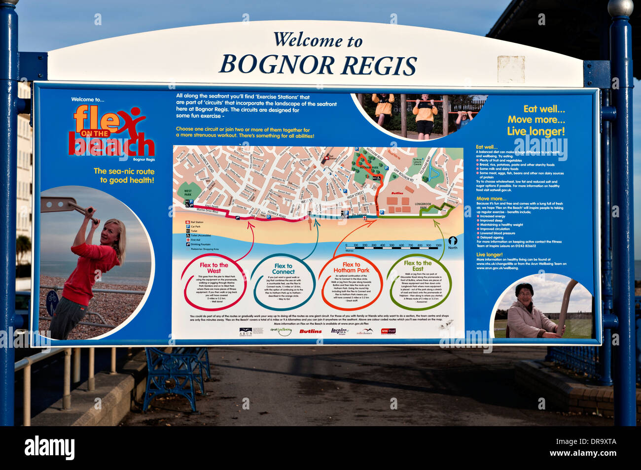 Informations Inscription à Bognor Regis, West Sussex, UK Banque D'Images