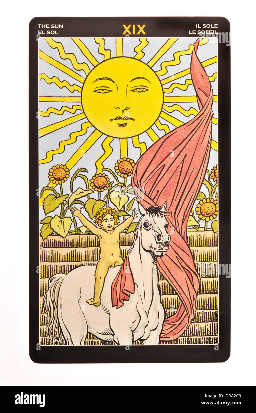 Le soleil de carte de tarot Banque D'Images