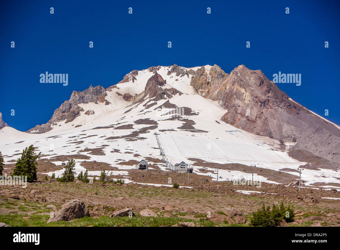 De l'Oregon, USA - Mount Hood, 11 240 volcan pied en cascades. Banque D'Images