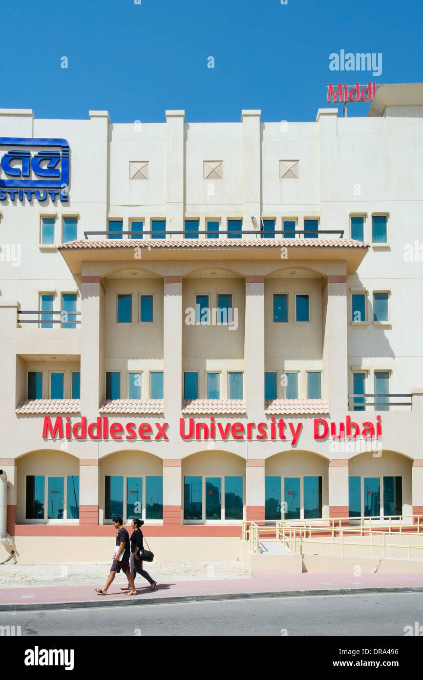 Bâtiment du campus de Dubaï de l'Université de Middlesex situé dans Internet City Dubai Emirats Arabes Unis Banque D'Images