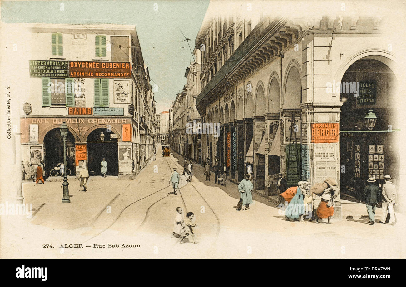 Rue Bab-Azoun - Alger, Algérie Banque D'Images