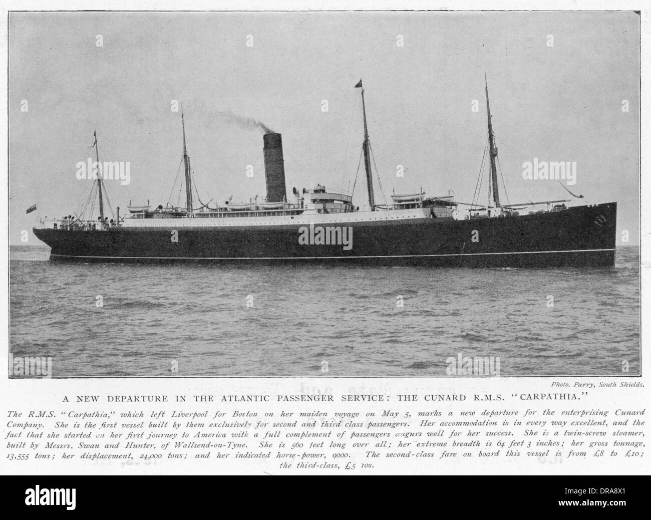 RMS Carpathia Banque D'Images