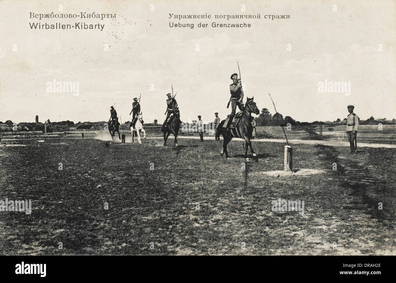 Wirballen-Kirarty. La pratique des gardes-frontière Banque D'Images