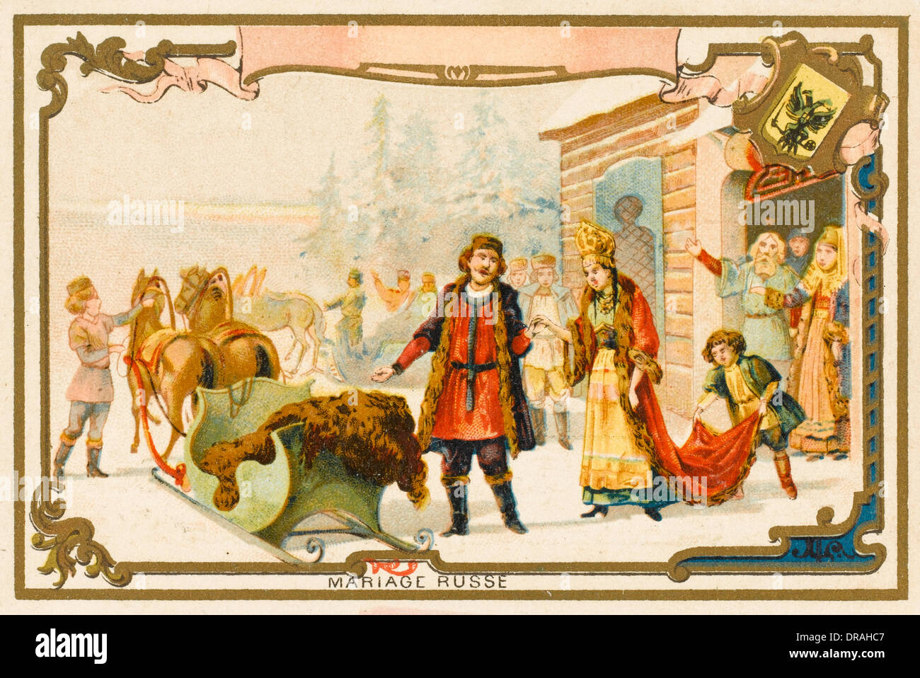 Mariage russe traditionnel Banque D'Images