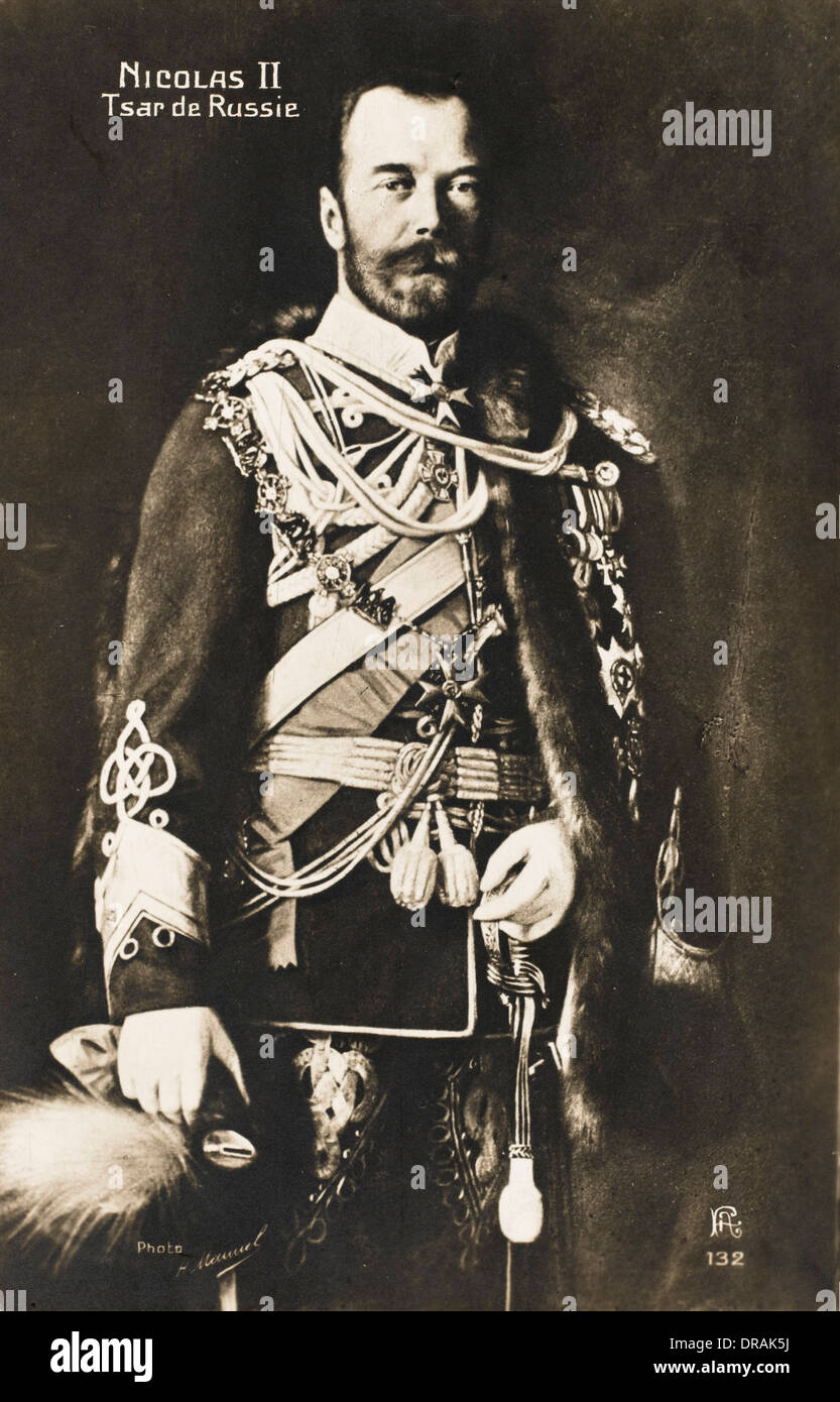 Le Tsar Nicolas II de Russie Banque D'Images